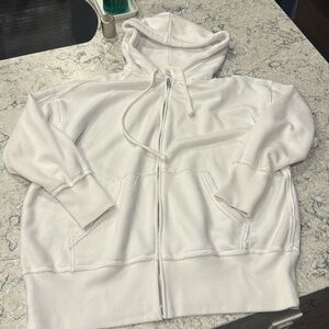 Aerie size small white zip up